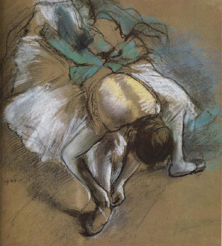 Edgar Degas dancer wearing shoes Sweden oil painting art